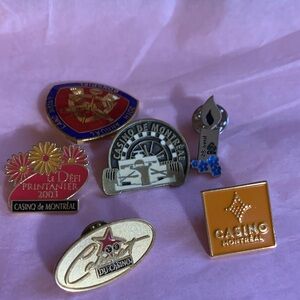 Casino Montréal Vintage Collector Pins - Multi-Color Set
